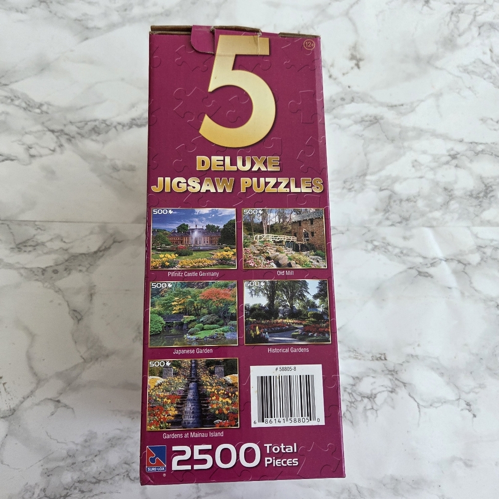 5 Deluxe Jigsaw Puzzles Set 2500 Pieces Scenic Landscapes Collection 2009 - Picture 3 of 8